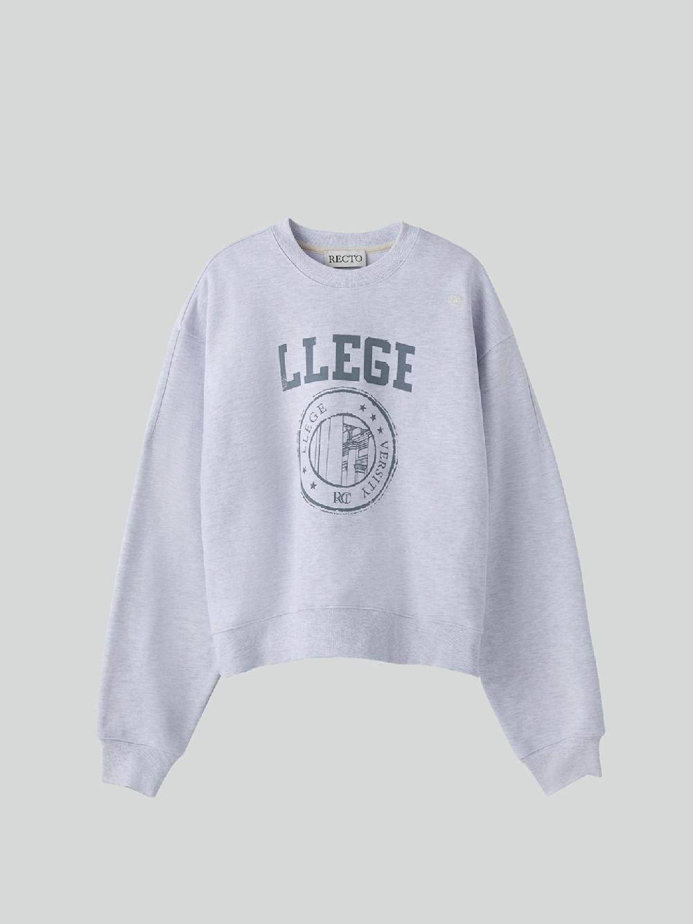 recto LLEGE LOGO SWEATSHIRT (MELANGE GREY)