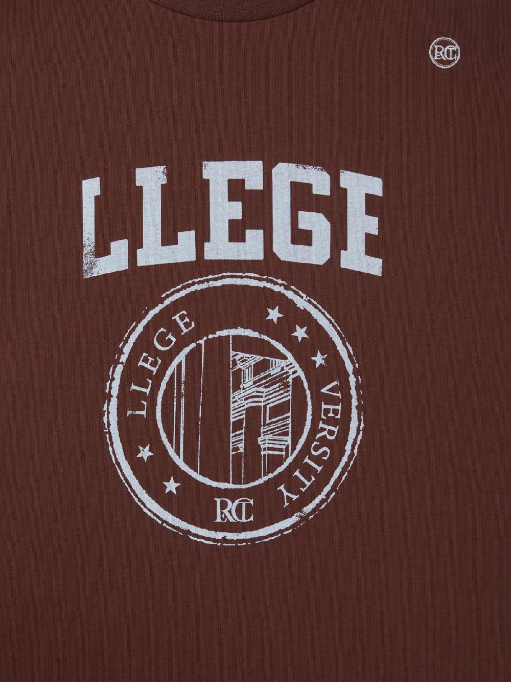 Recto LLEGE LOGO T-SHIRT (BURGUNDY)