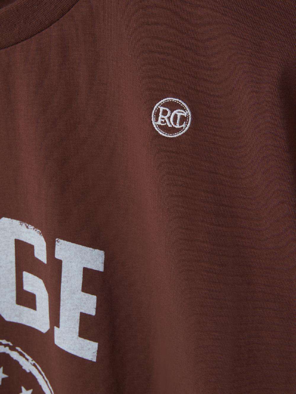 Recto LLEGE LOGO T-SHIRT (BURGUNDY)