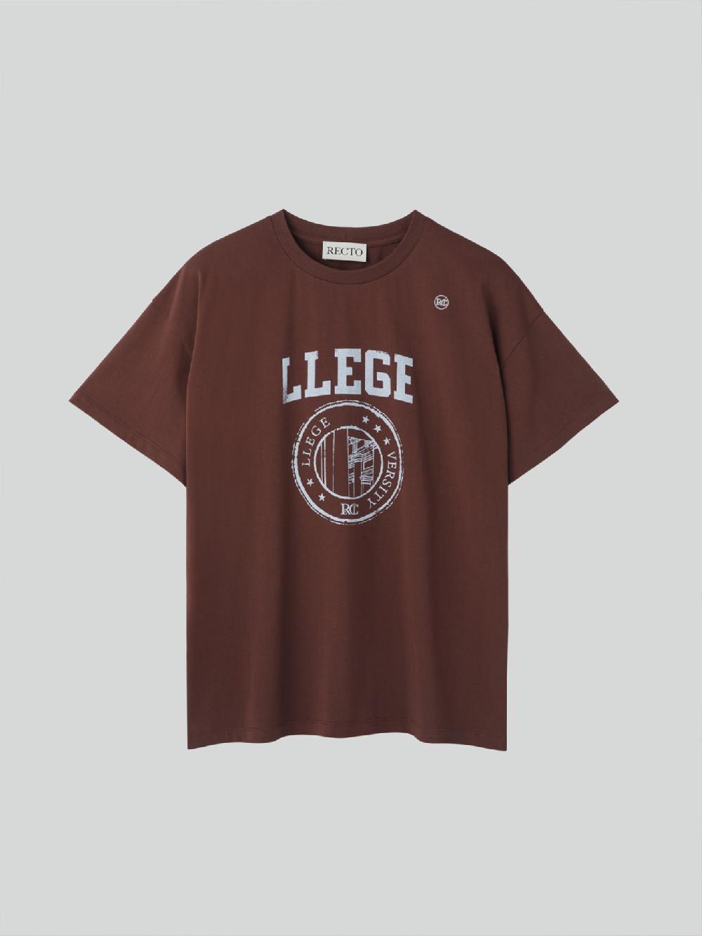 recto LLEGE LOGO T-SHIRT (BURGUNDY)
