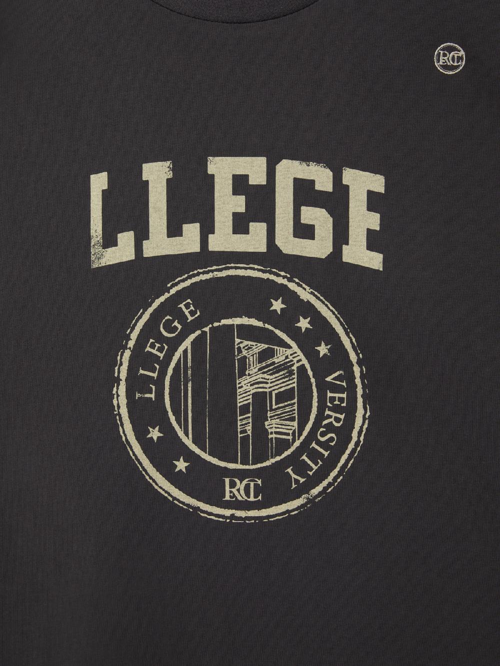 Recto LLEGE LOGO T-SHIRT (CHARCOAL GREY)