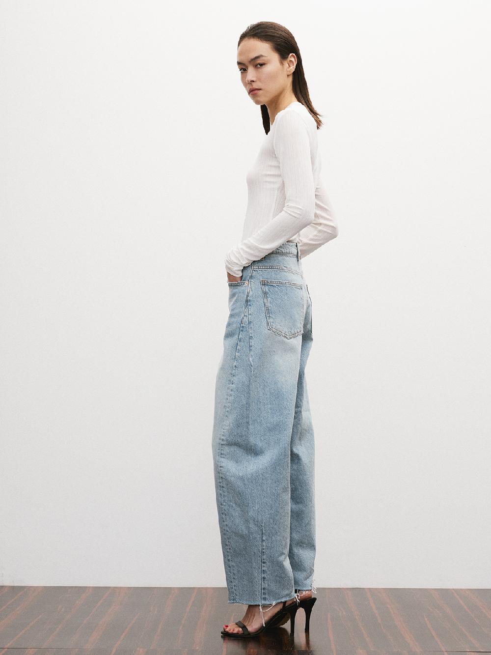 Recto LONG SLEEVES SHEER JERSEY TOP (IVORY)