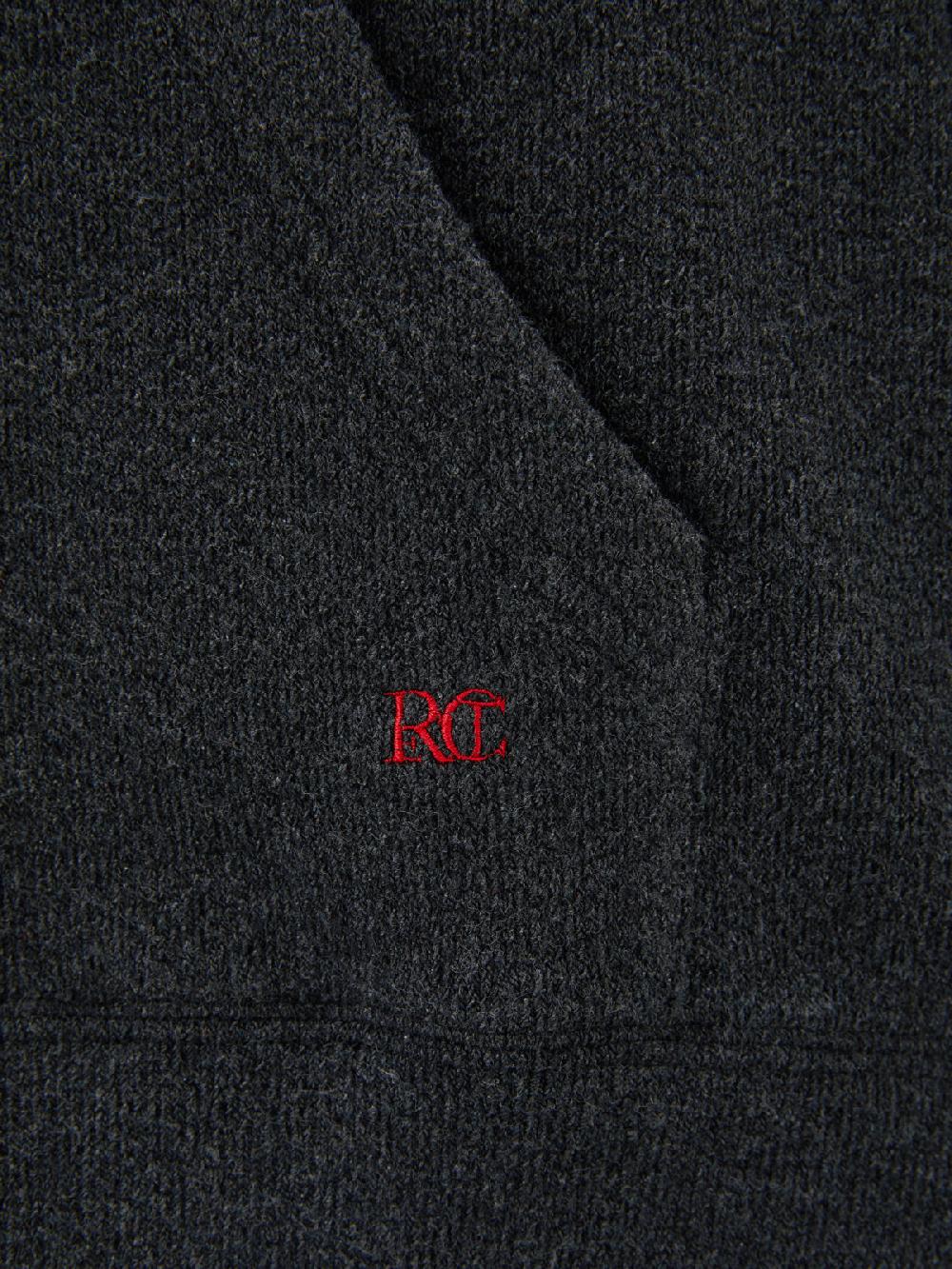 Recto MENS RC EMBROIDERED HOODIE (CHARCOAL GREY)