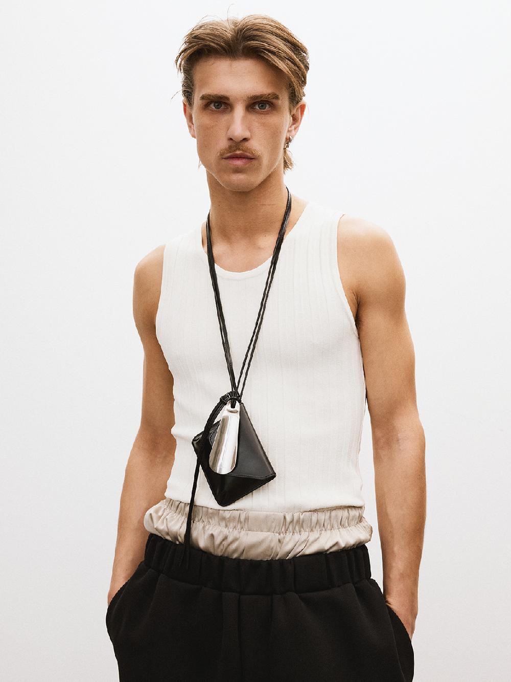 Recto MINI POCKET NECKLACE (BLACK)