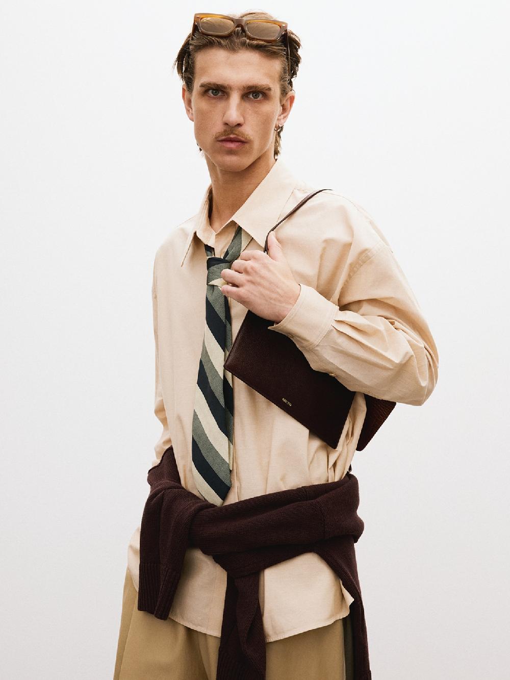 recto ORGANIC COTTON CLASSIC SHIRT (ROSE BEIGE)