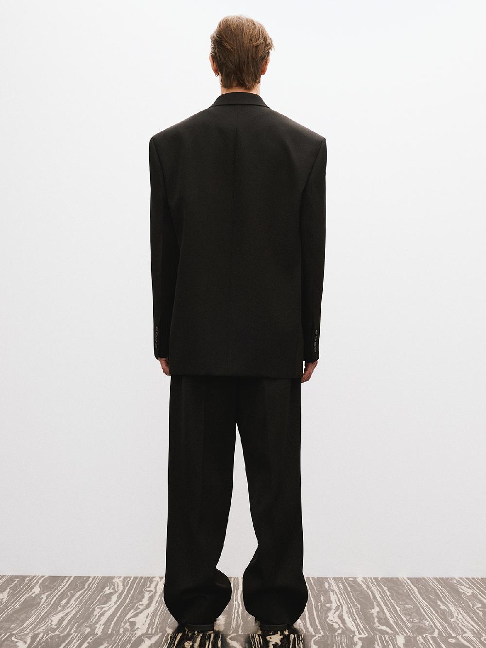 Recto OVERSIZE SINGLE BREASTED WOOL JACKET (BLACK)