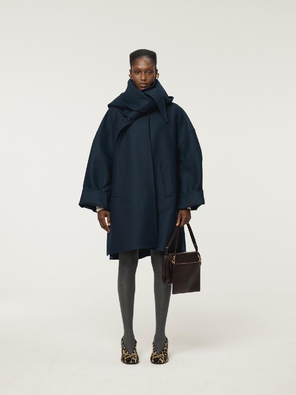 recto OVERSIZED HANDMADE HOODY COAT (NAVY)