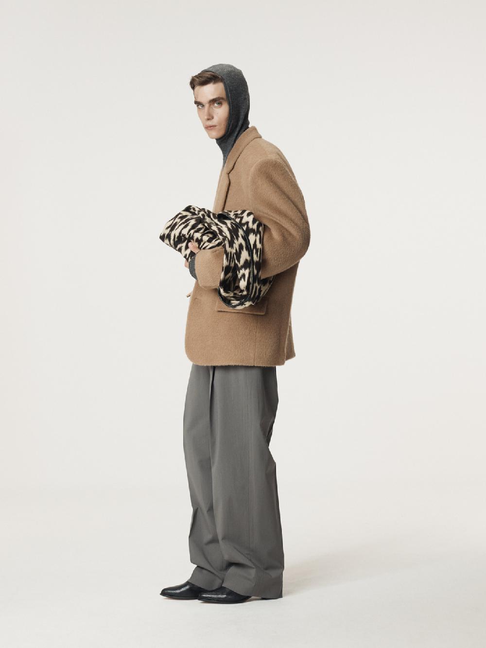 Recto OVERSIZED LAMA WOOL PADDED JACKET (OCHRE)