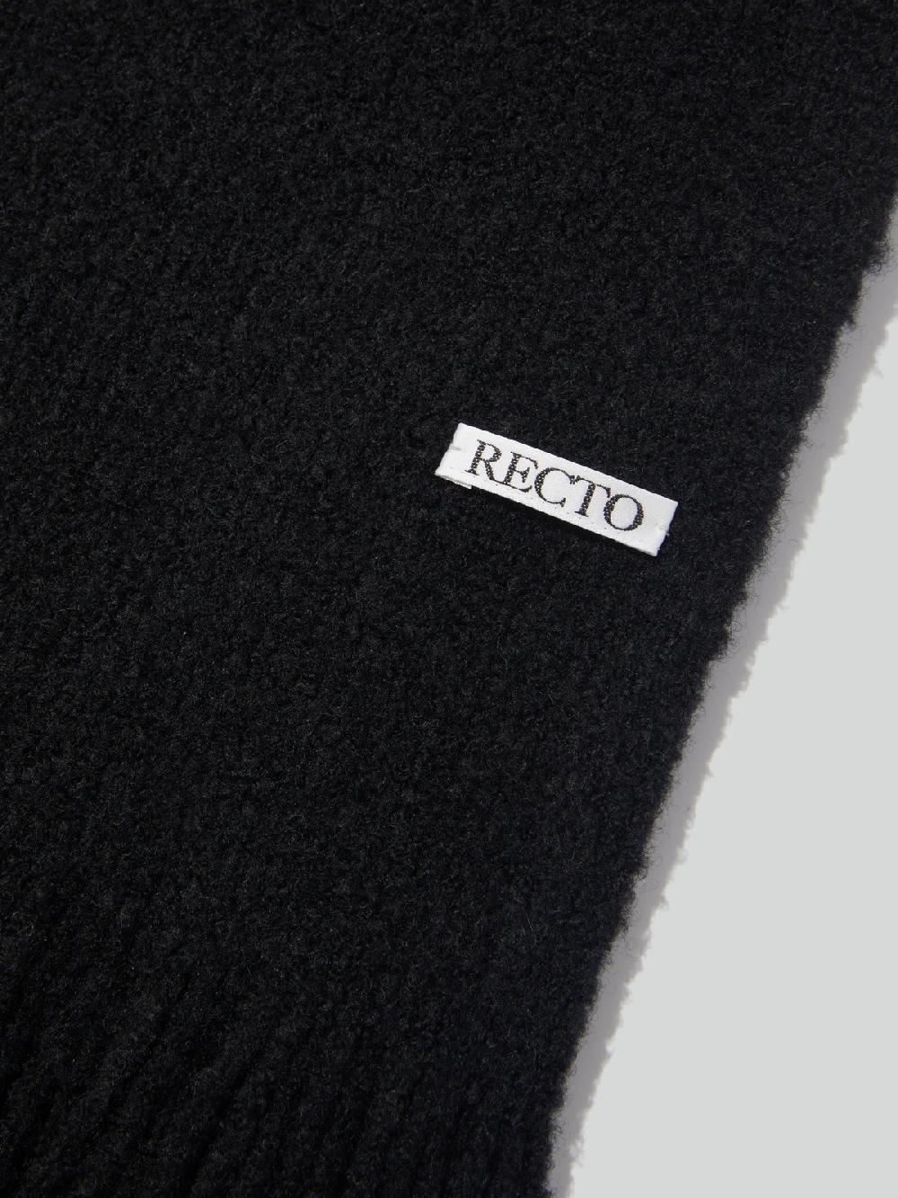 Recto PETIT WOOL KNIT MUFLLER (BLACK)