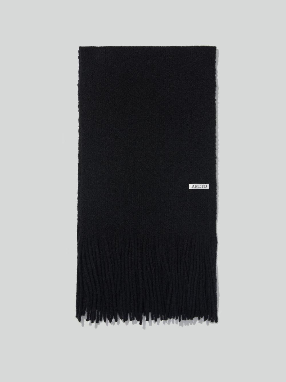 recto PETIT WOOL KNIT MUFLLER (BLACK)