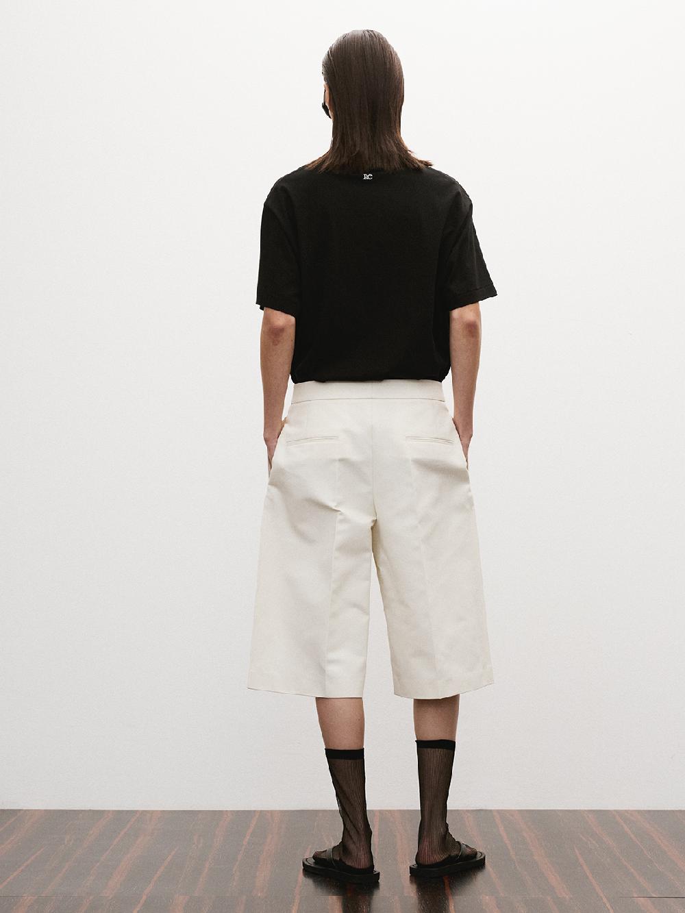 Recto PIN TUCKED DETAIL VERMUDA PANTS (ECRU)