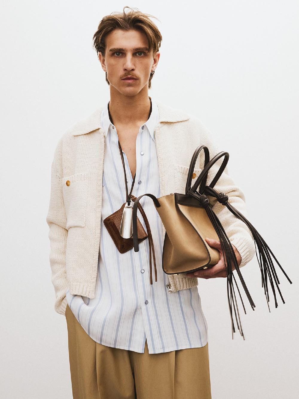 recto POCKETS DETAIL KNIT ZIP-UP (CREAM)