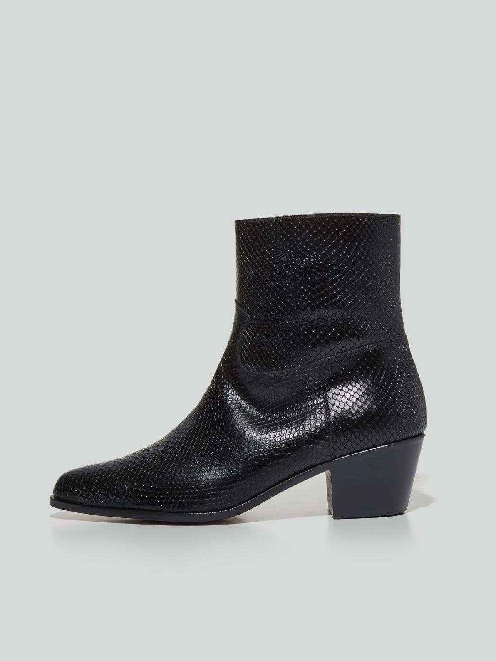 Recto POINT TOE ANKLE BOOTS (BLACK)