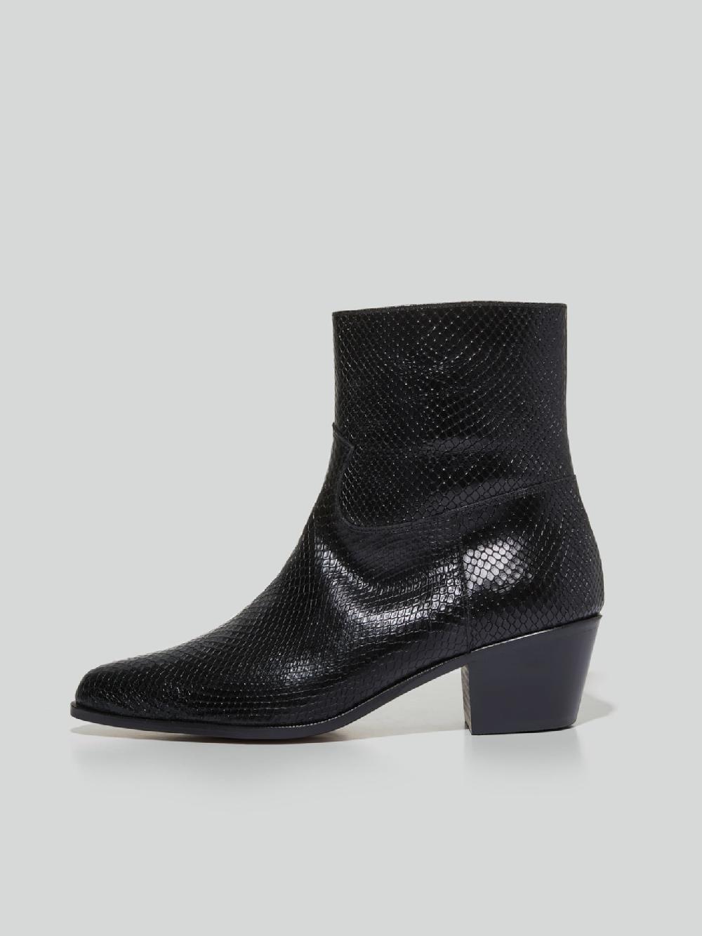 recto POINT TOE ANKLE BOOTS (BLACK)