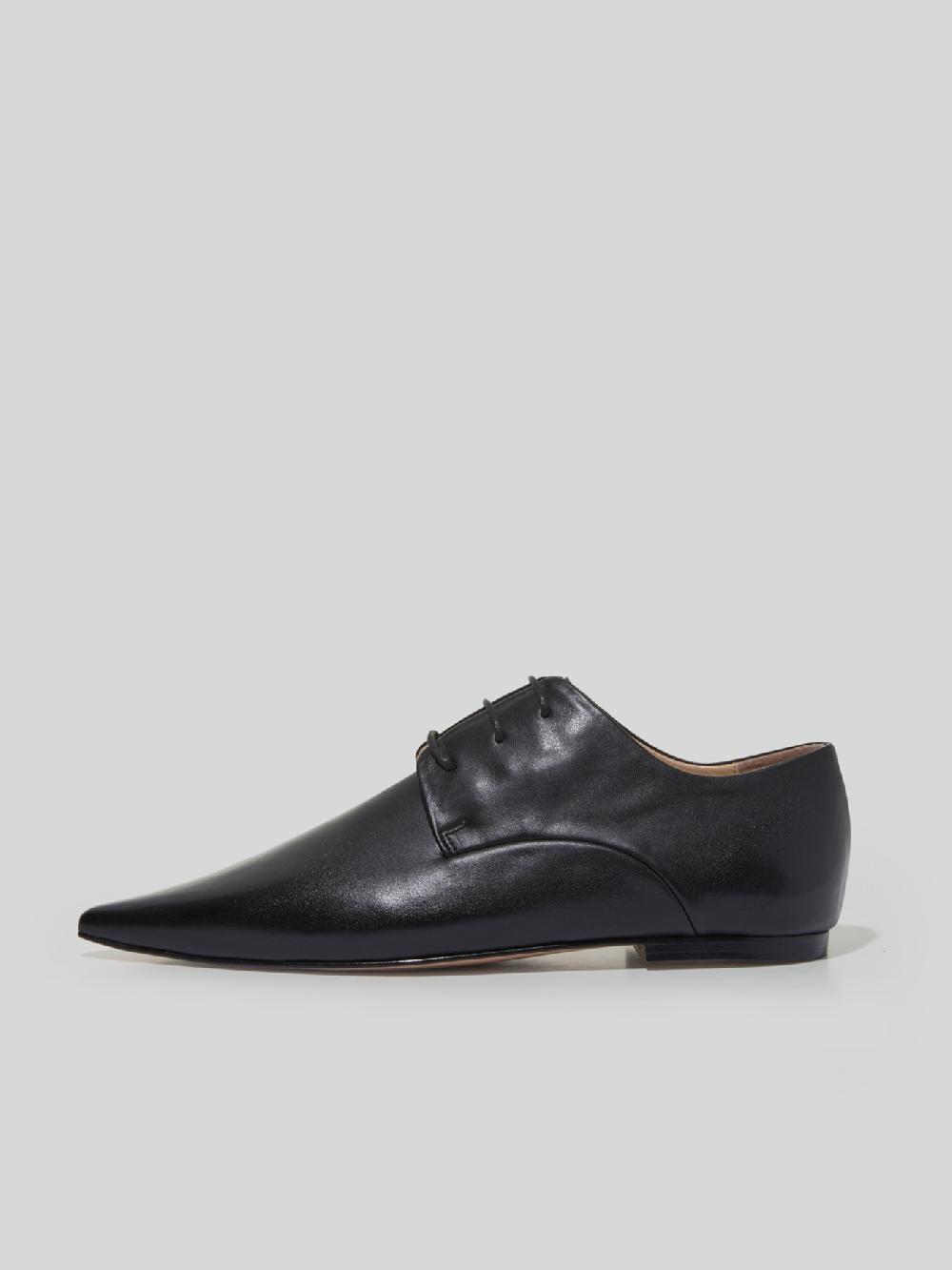 recto POINT TOE DERBY SHOES (BLACK)
