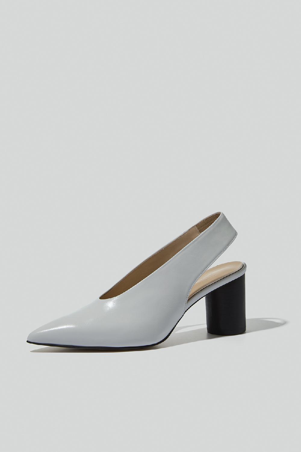 Recto PONTED TOE SLING BACK HIGH HEELS (OFF WHITE)