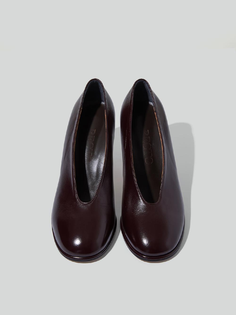 Recto POPPY ROUNDED TOE PUMPS (BURGUNDY)
