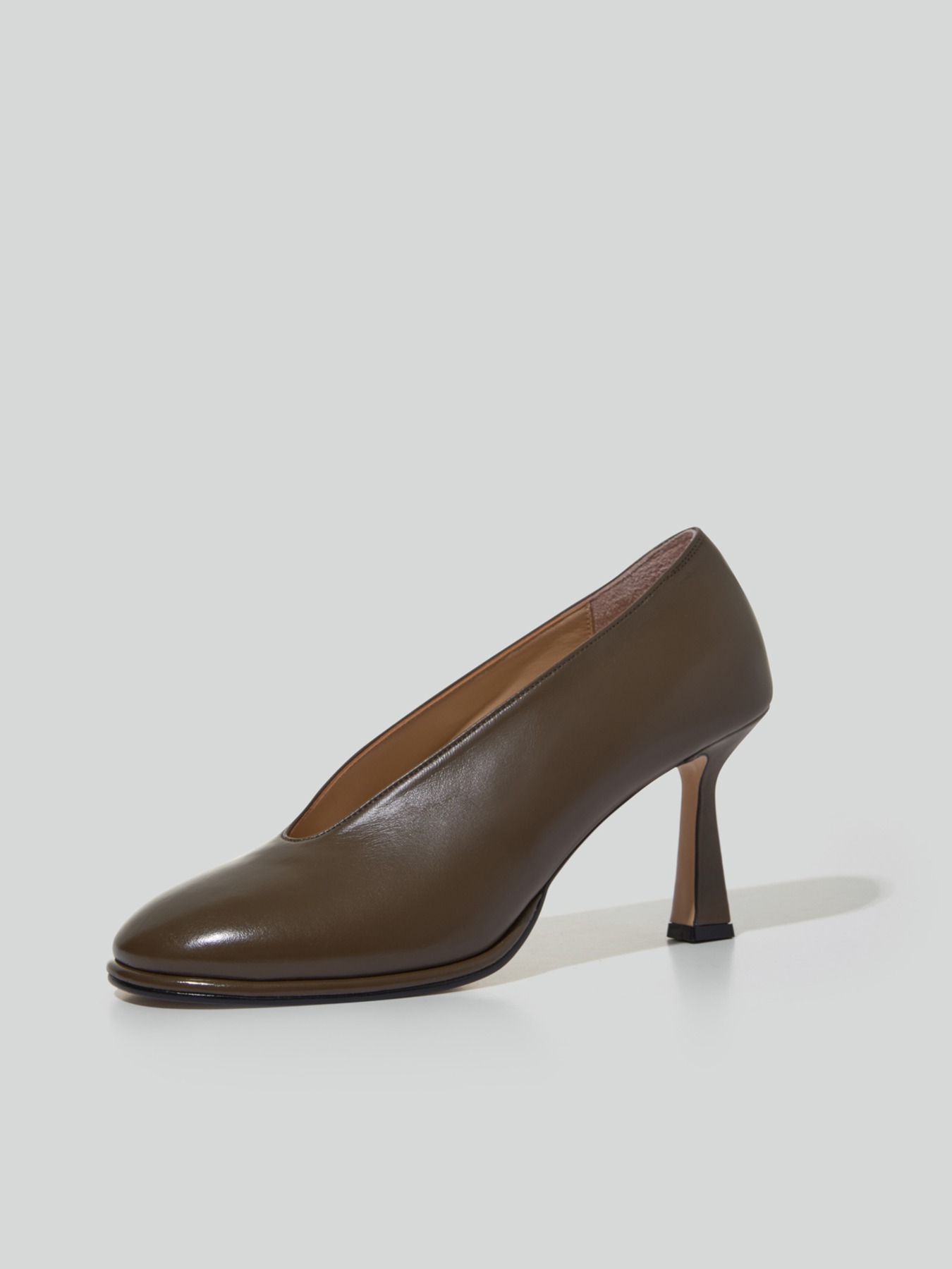 recto POPPY ROUNDED TOE PUMPS (DARK KHAKI)