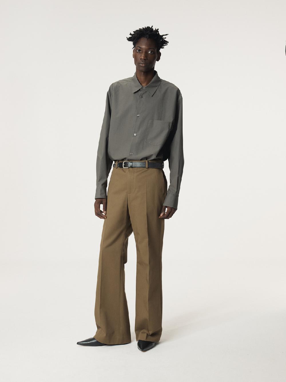 Recto POWDERY COTTON CLASSIC SHIRT (KHAKISH GREY)