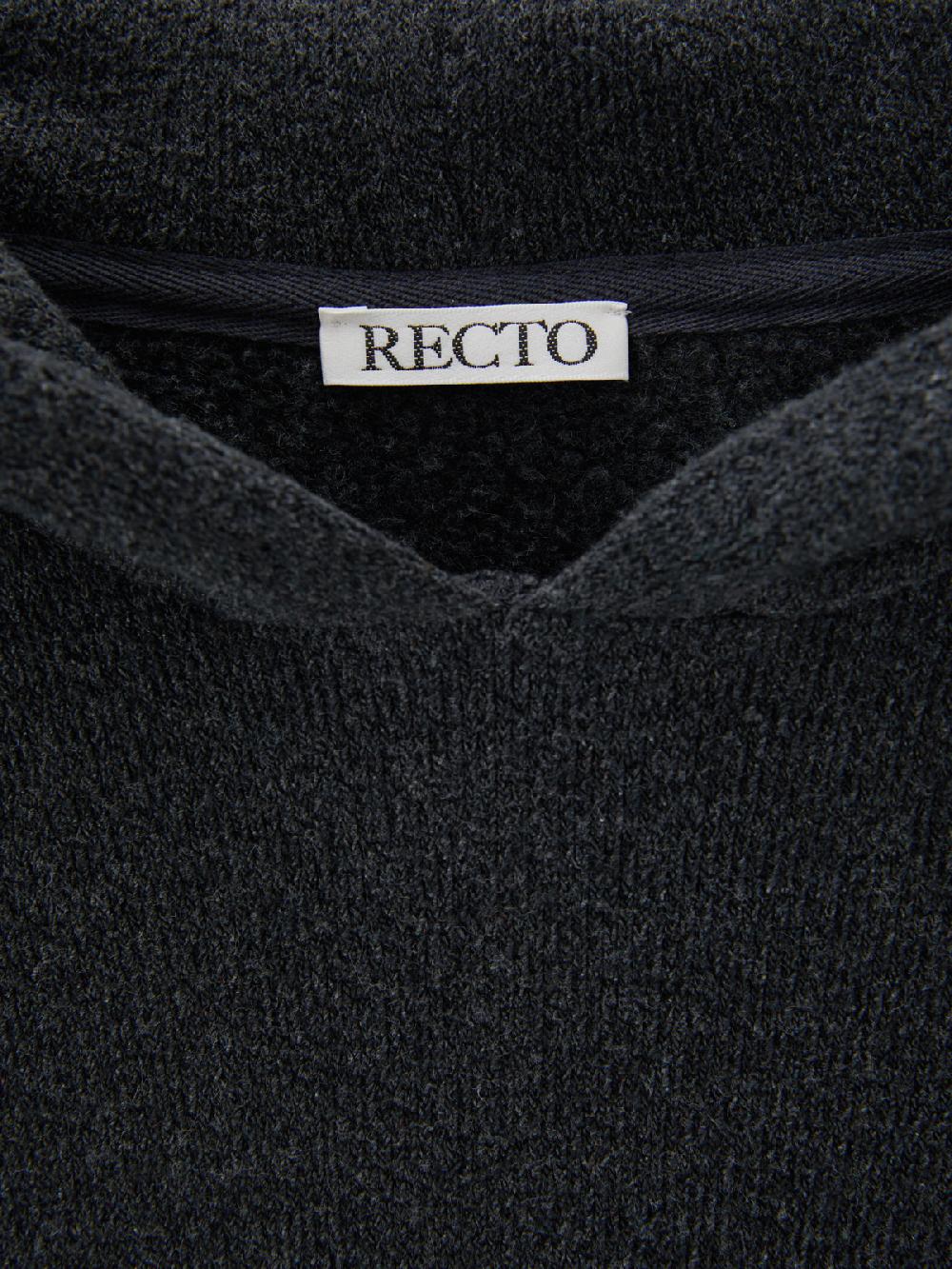 Recto RC EMBROIDERED HOODIE (CHARCOAL GREY)