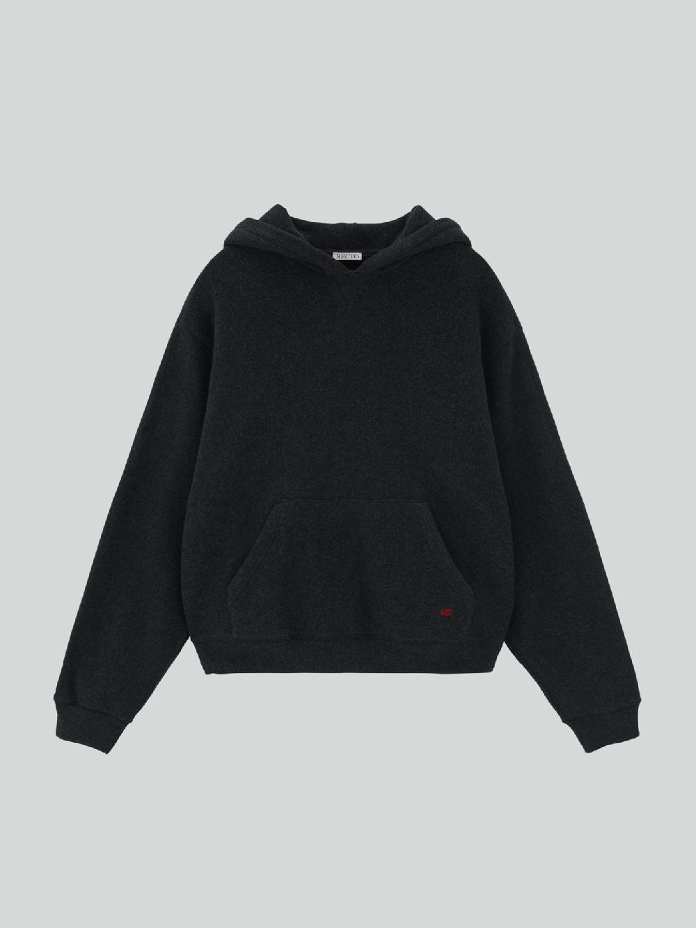 recto RC EMBROIDERED HOODIE (CHARCOAL GREY)