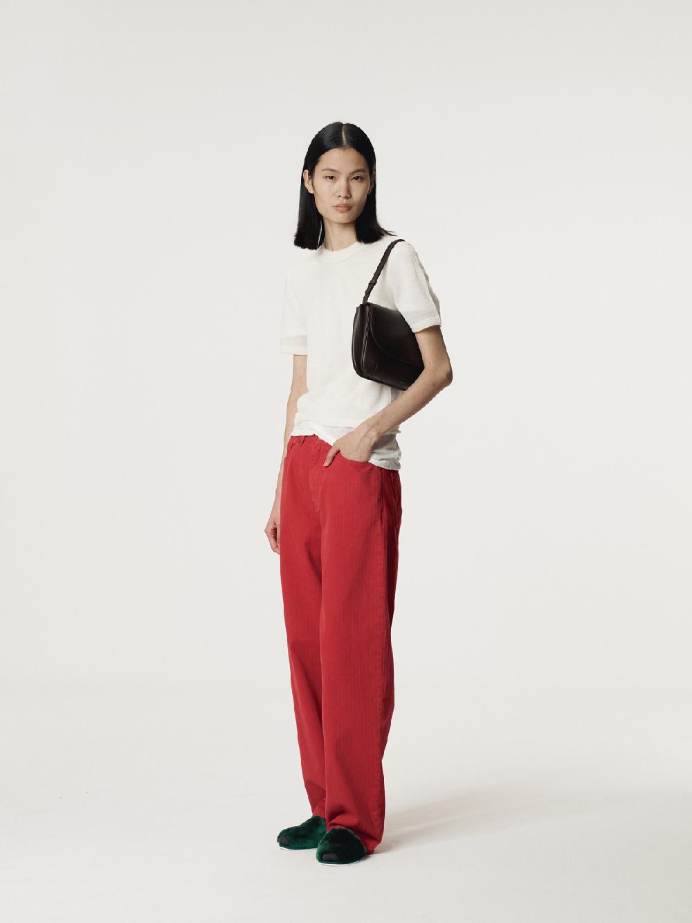 Recto RC EMBROIDERY SHEER KNIT TOP (CREAM)