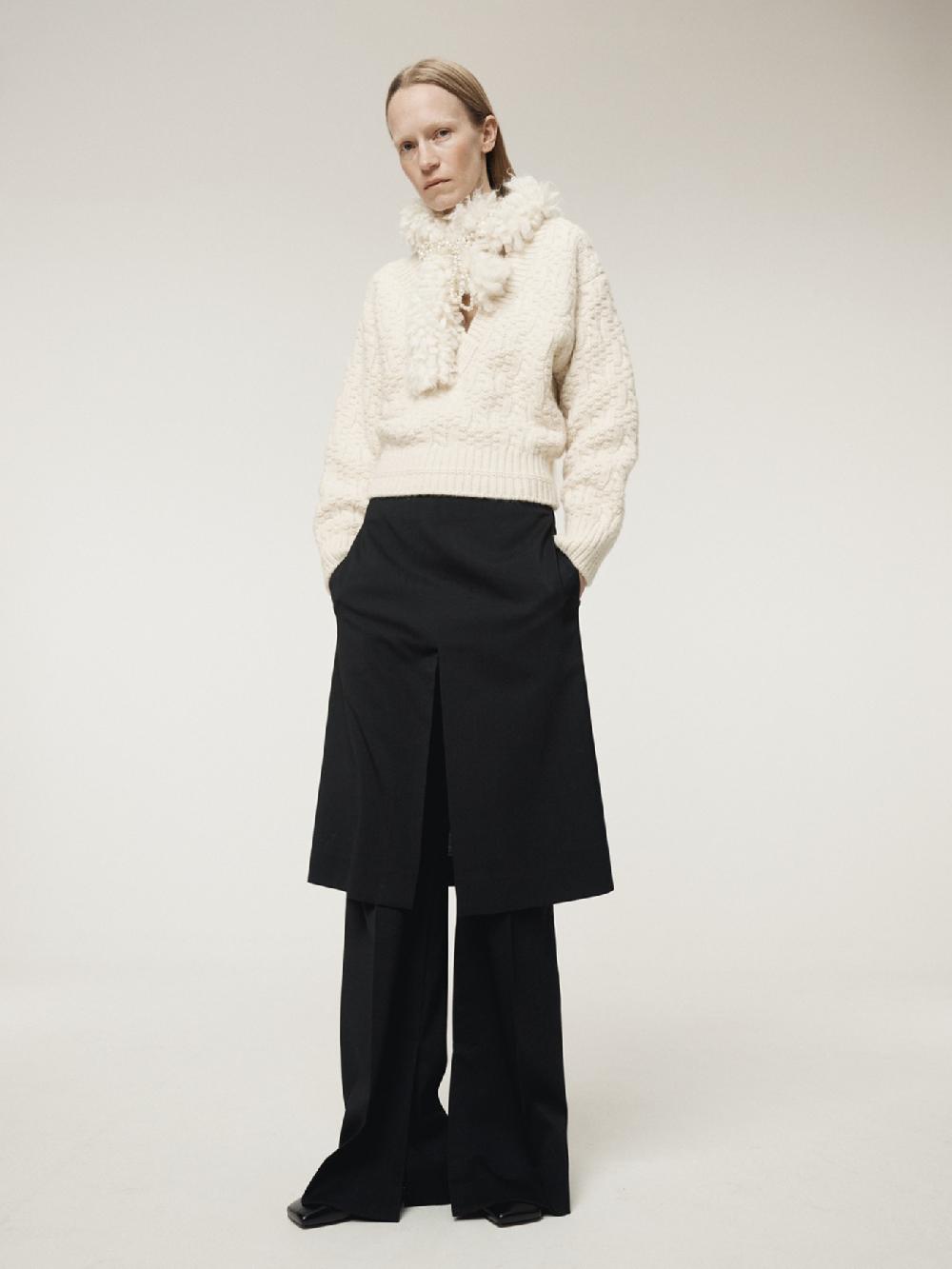 recto RC LAYERED SKIRT PANTS (BLACK)