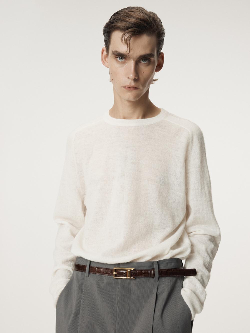 recto RC SHEER KNIT TOP (CREAM)