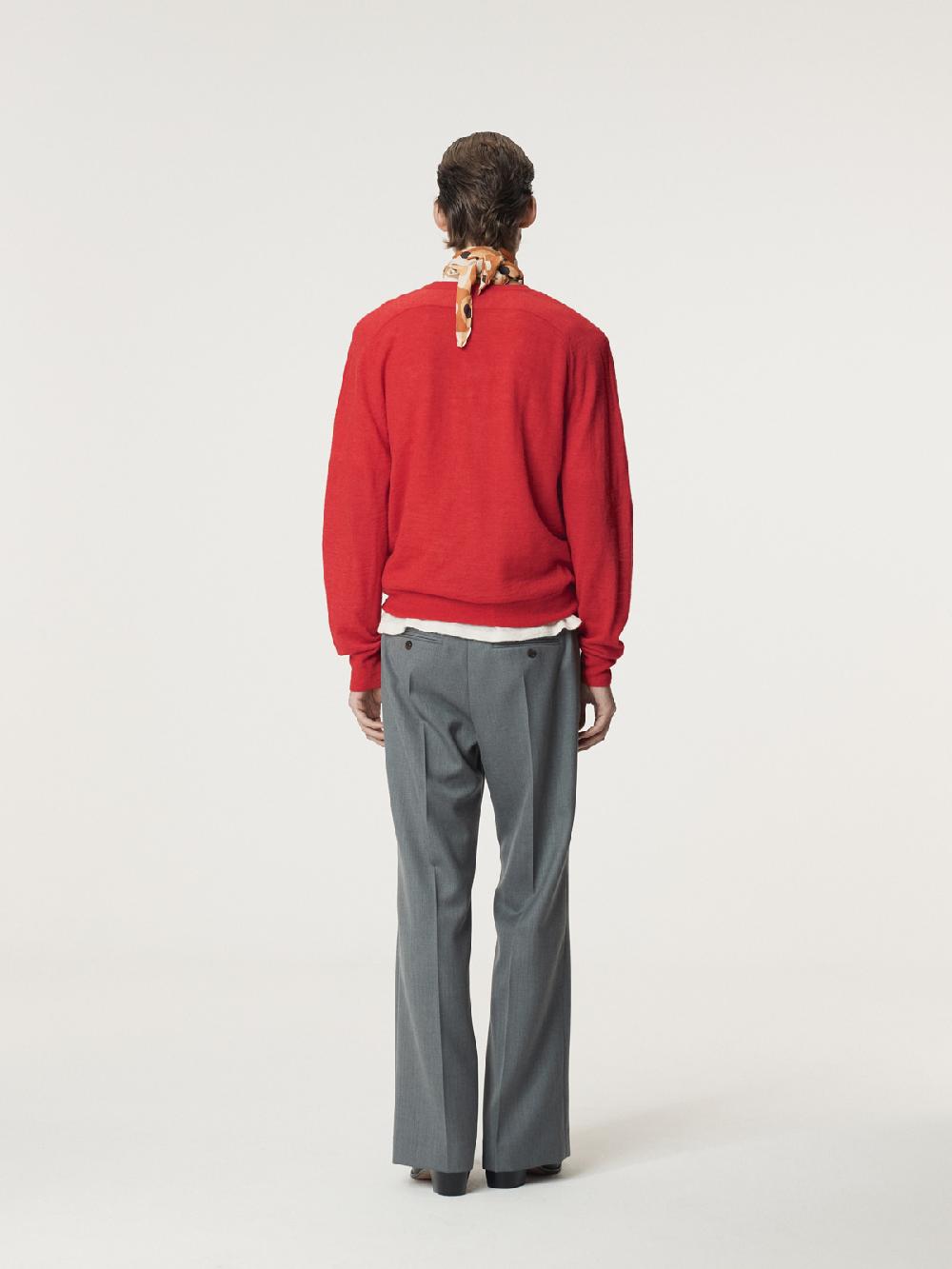 Recto RC SHEER KNIT TOP (SCARLET RED)