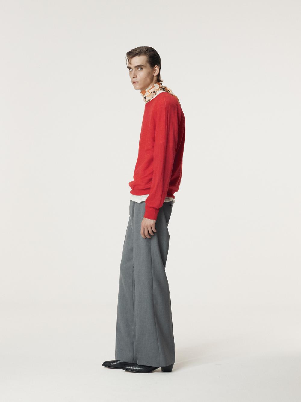 Recto RC SHEER KNIT TOP (SCARLET RED)