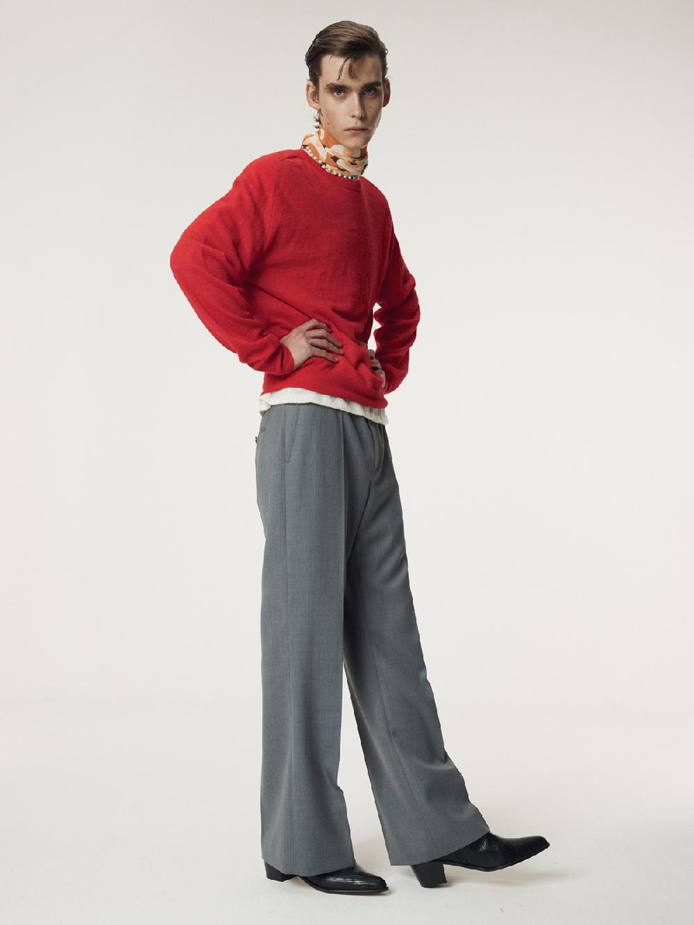 Recto RC SHEER KNIT TOP (SCARLET RED)