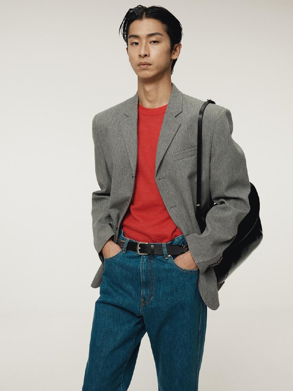 Recto RC SHEER SHORT SLEEVE KNIT TOP (SCARLET RED)