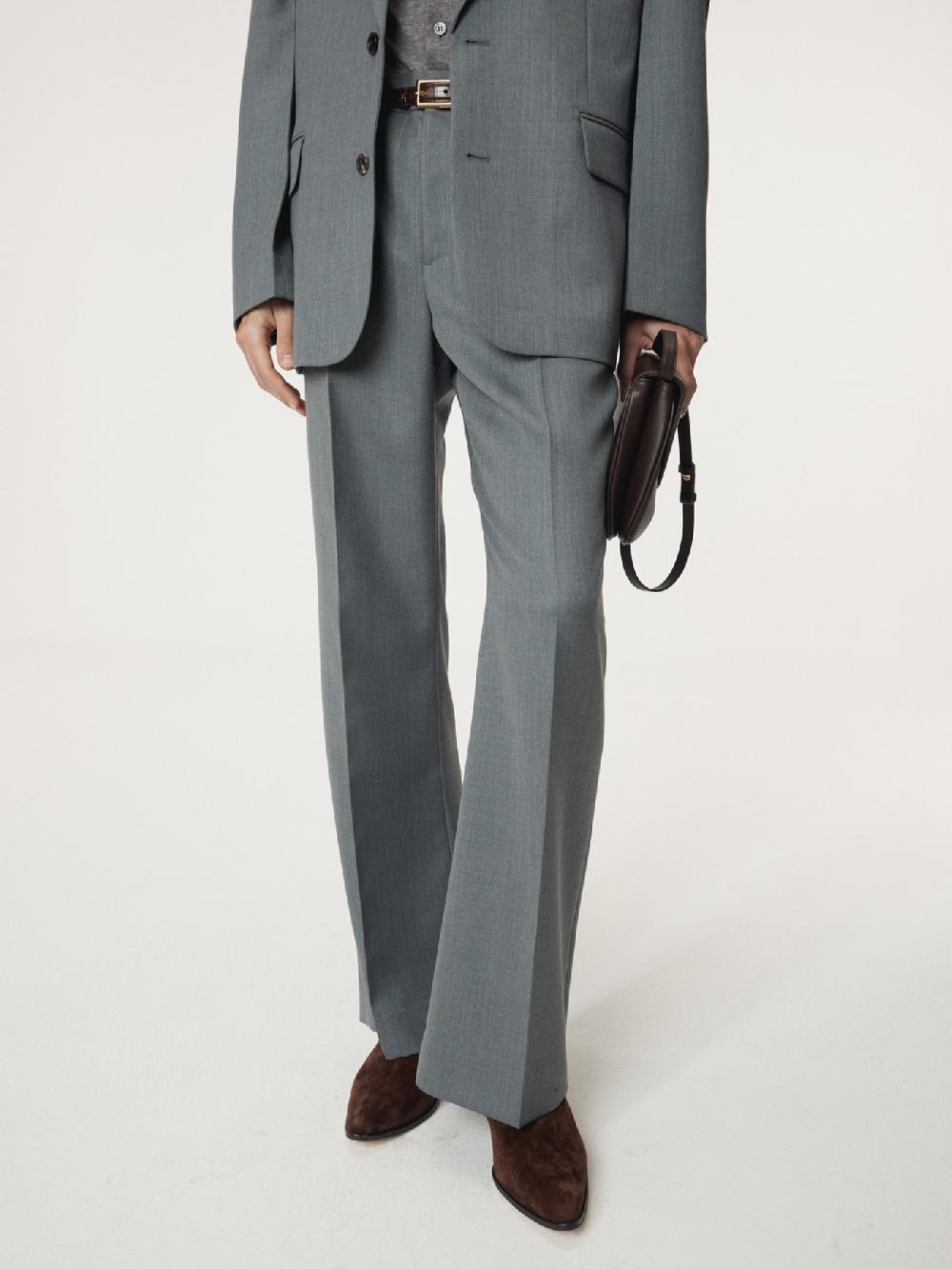 recto RC SIGNATURE FLARE PANTS (DARK GREY)