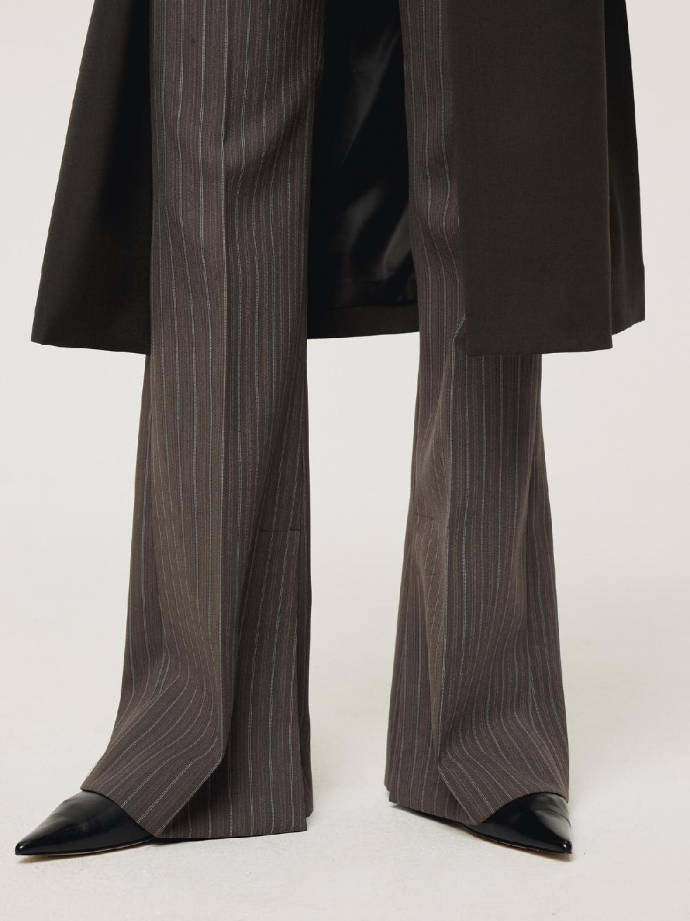 Recto RC SIGNATURE STRIPE FLARE PANTS (SEPIA GREY)