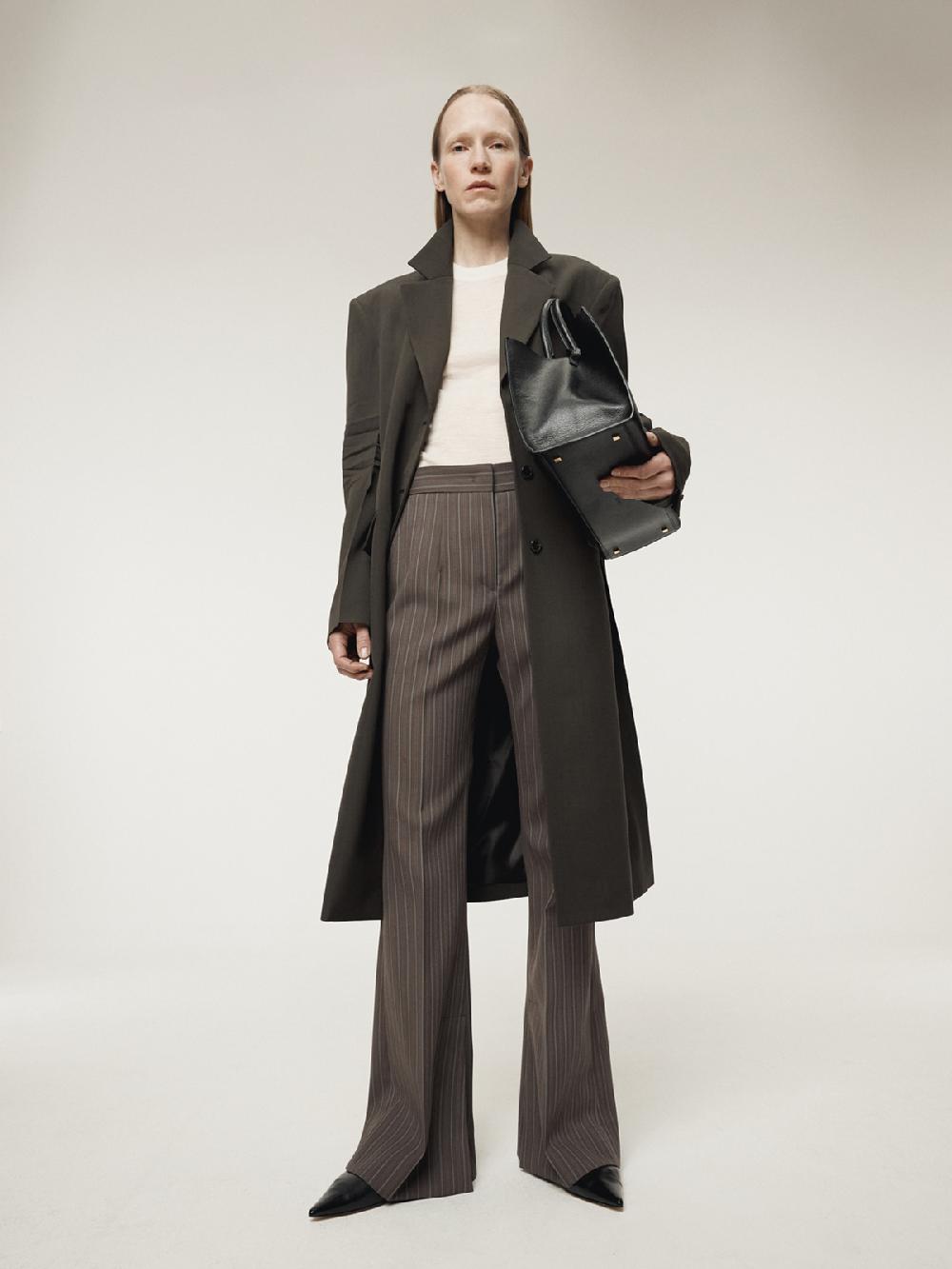 Recto RC SIGNATURE STRIPE FLARE PANTS (SEPIA GREY)