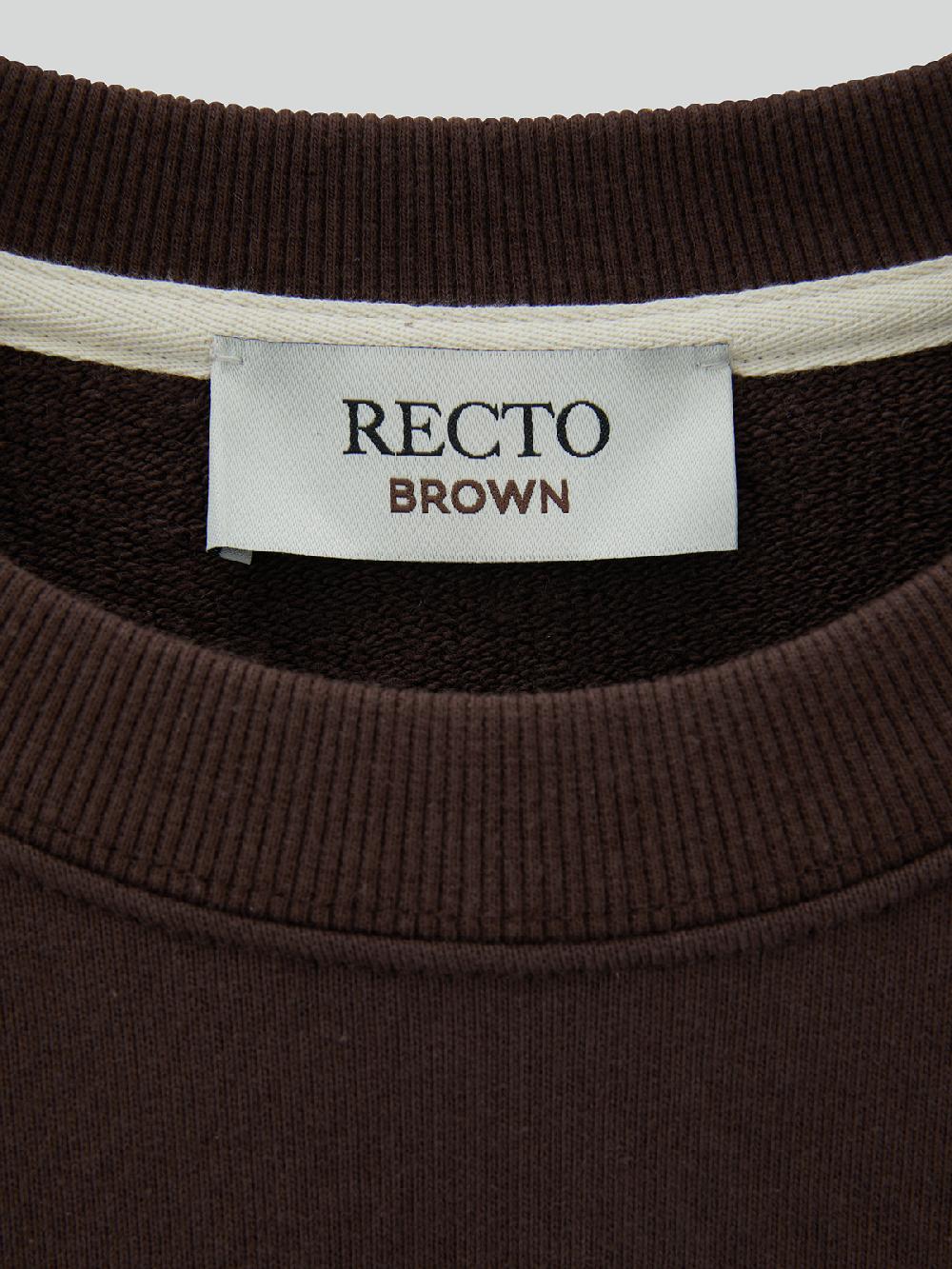 Recto RECTO X BROWN LLEGE LOGO SWEATSHIRT (BROWN)