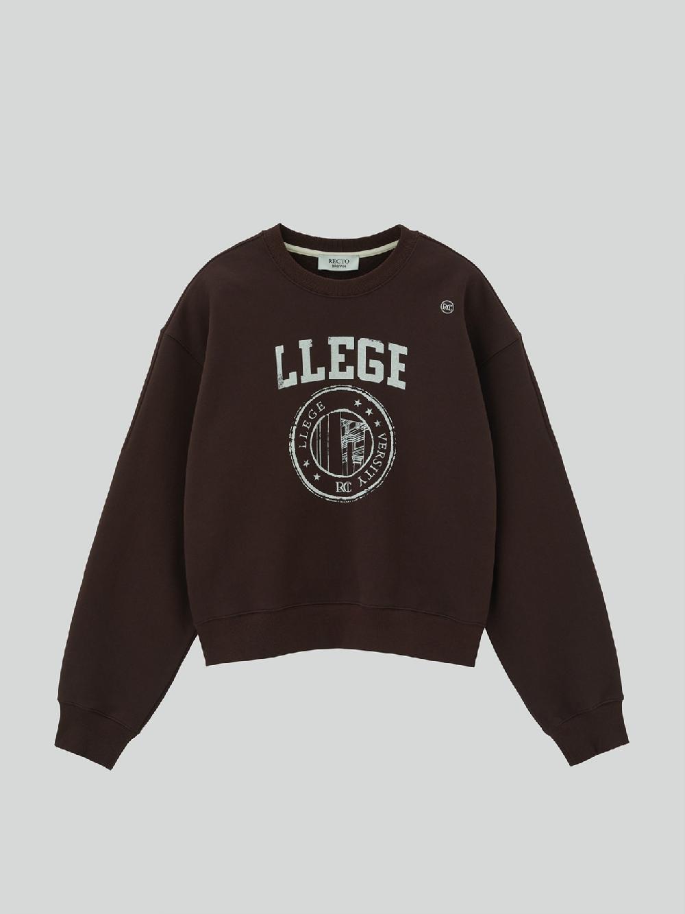 recto RECTO X BROWN LLEGE LOGO SWEATSHIRT (BROWN)