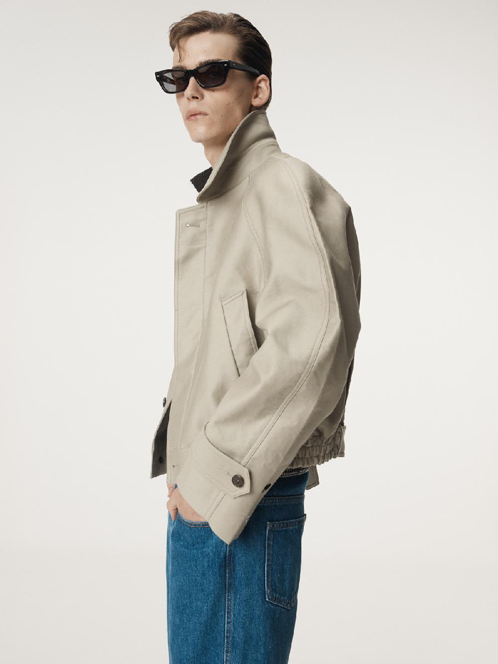 Recto REGLAN SLEEVES COTTON JUMPER (LIGHT TAUPE)