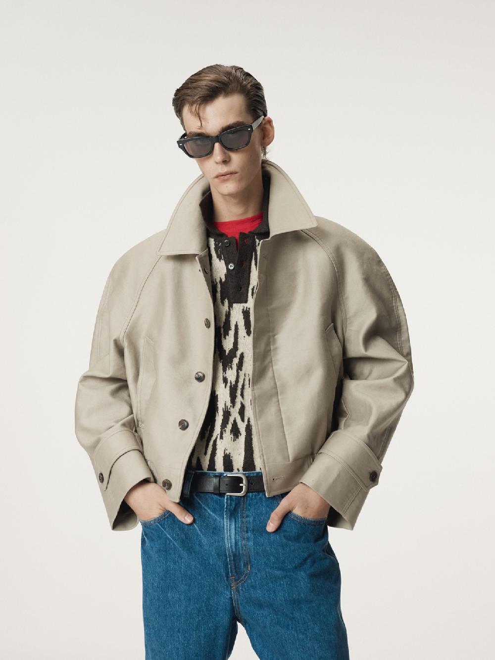 recto REGLAN SLEEVES COTTON JUMPER (LIGHT TAUPE)