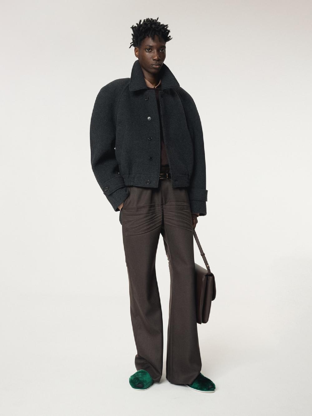 recto REGLAN SLEEVES WOOL JUMPER (CHARCOAL GREY)