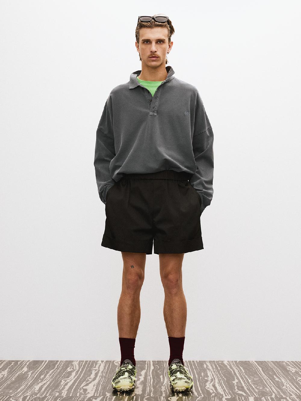 Recto ROLL-UP BANDING SHORTS (BLACK)