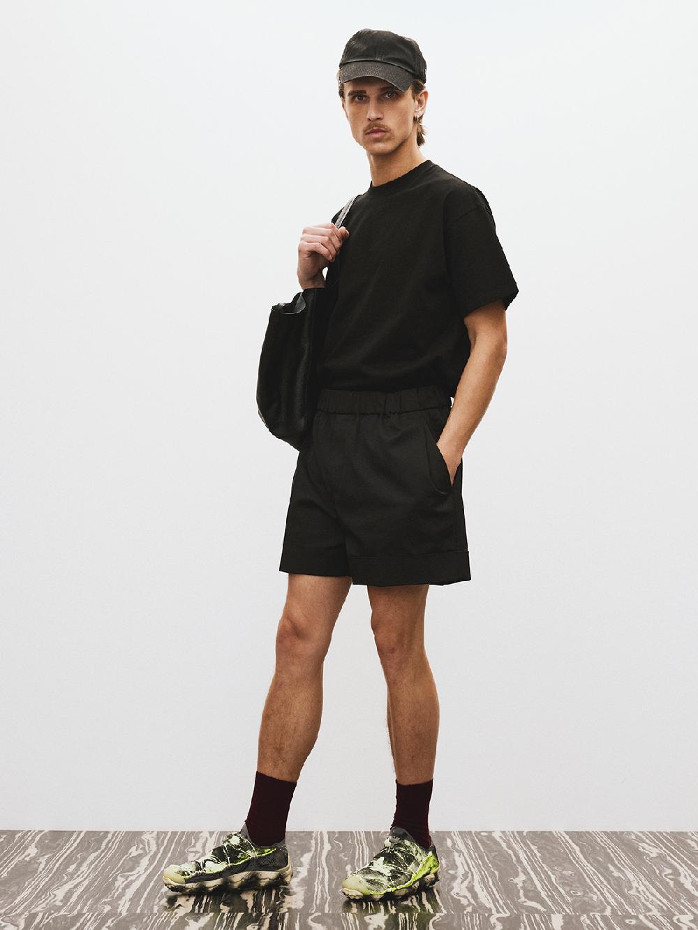 Recto ROUND NECK COTTON T-SHIRT (BLACK)