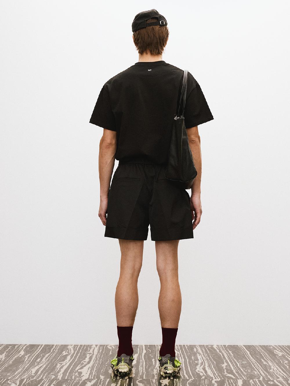 Recto ROUND NECK COTTON T-SHIRT (BLACK)