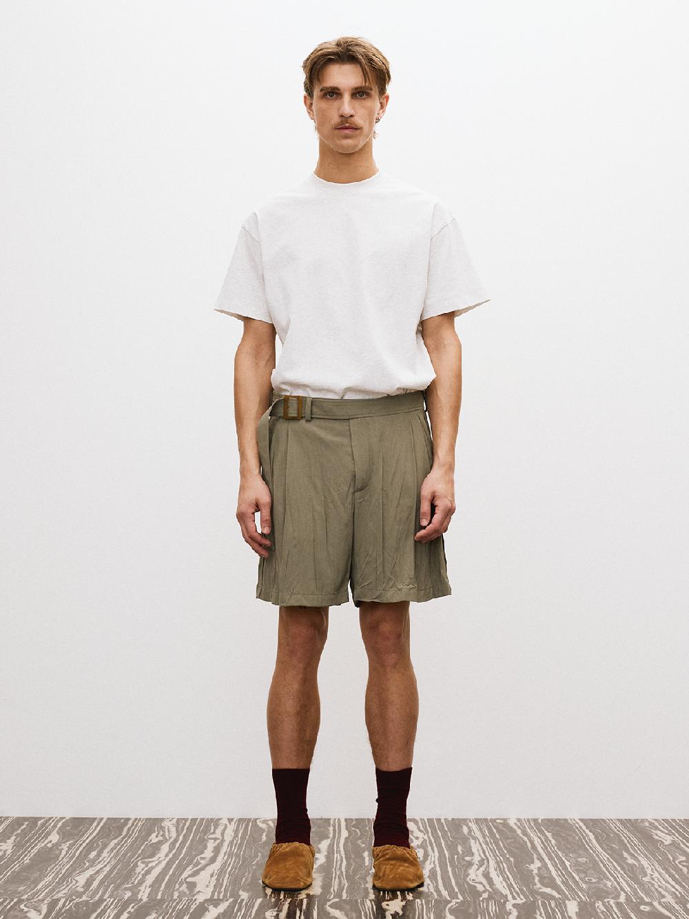 Recto ROUND NECK COTTON T-SHIRT (WHITE GREY)