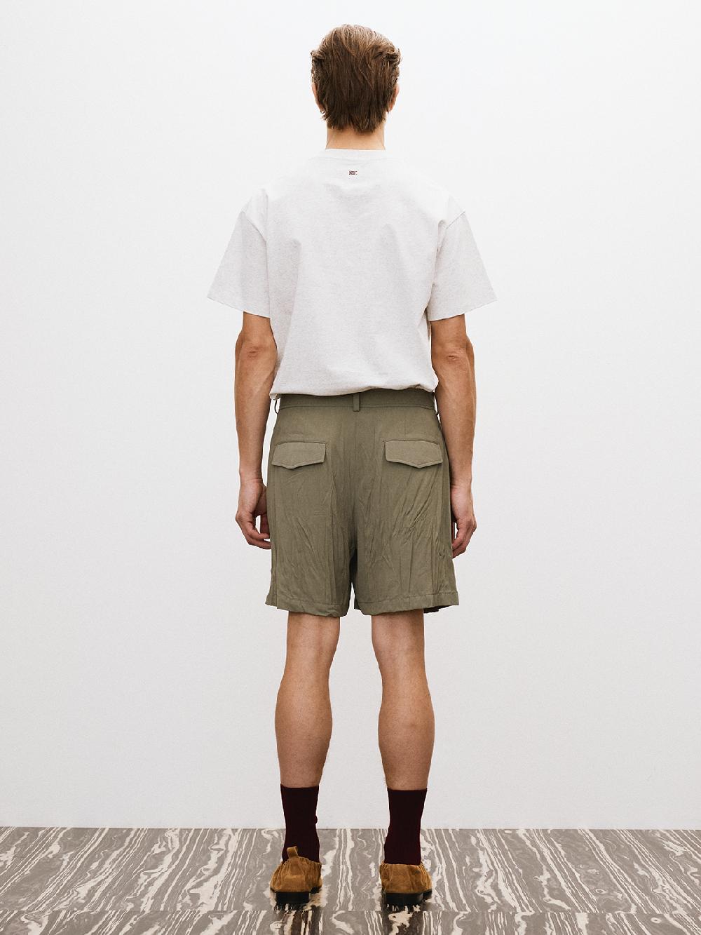 Recto ROUND NECK COTTON T-SHIRT (WHITE GREY)