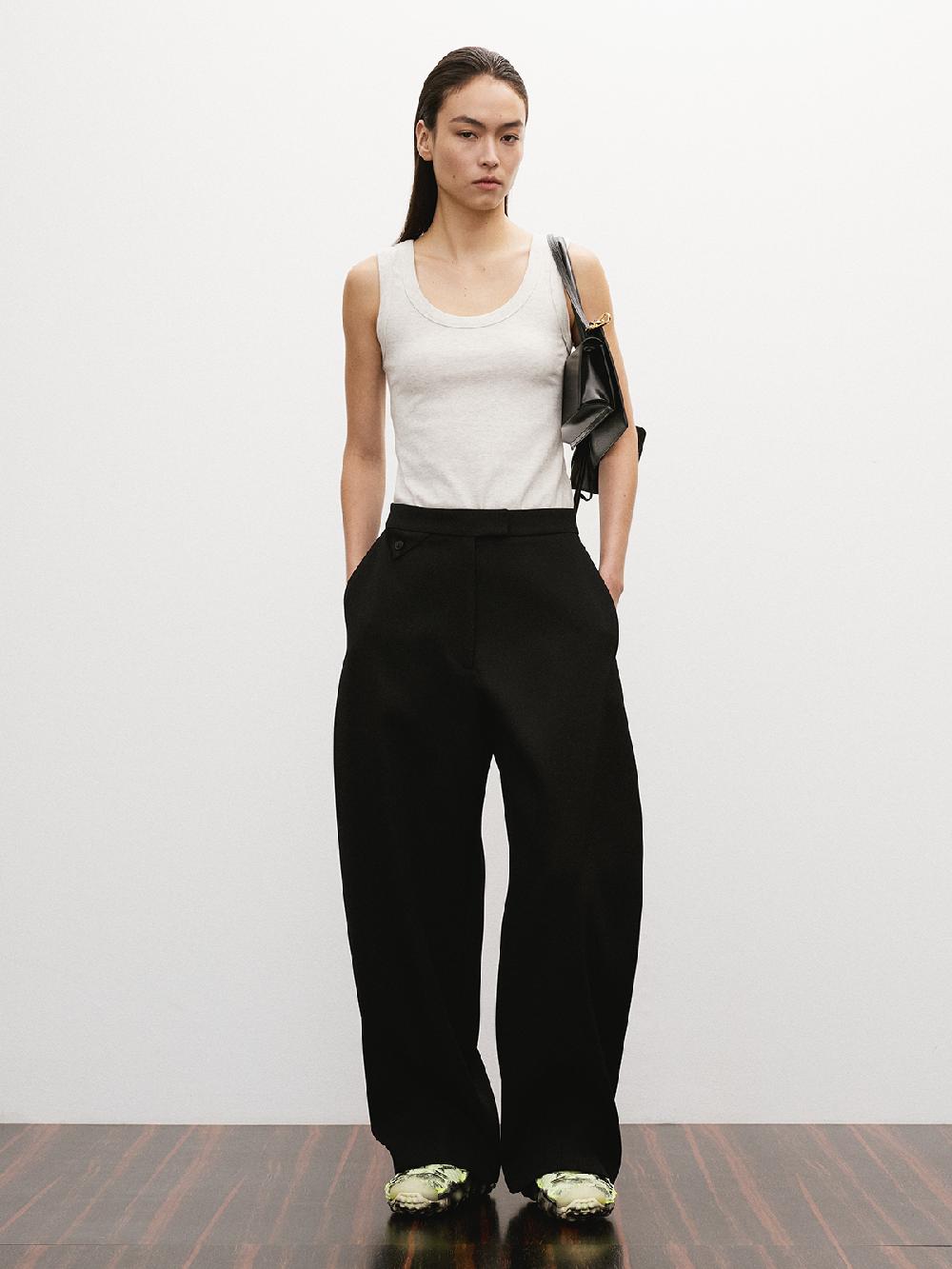 Recto SCOOP NECK JERSEY TANK TOP (LIGHT GREY)