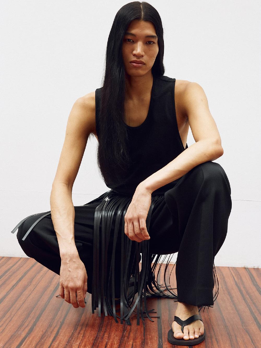 recto SCOOP NECK TANK TOP (BLACK)