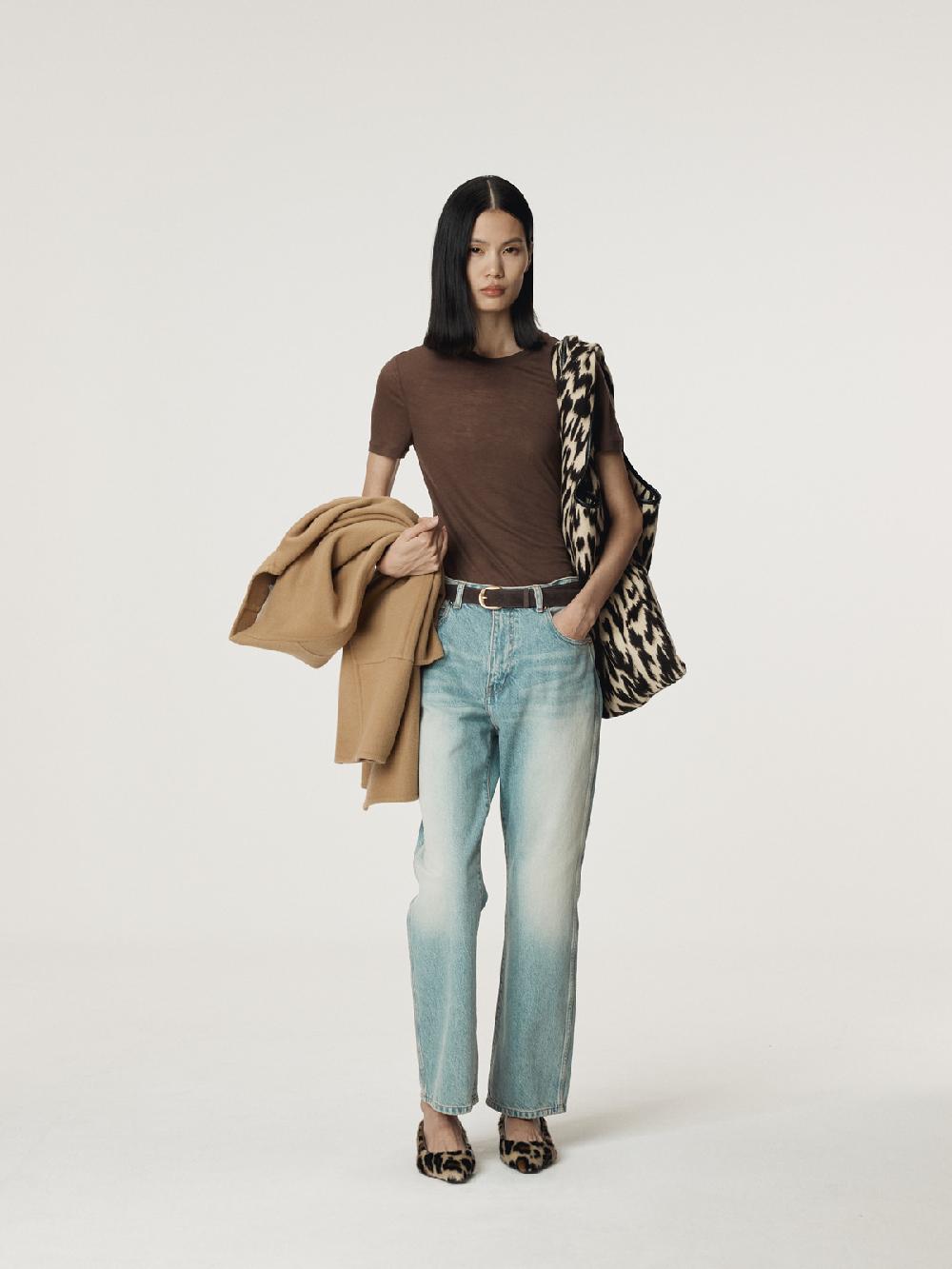 Recto SEMI FLARE DENIM PANTS (LIGHT BLUE)