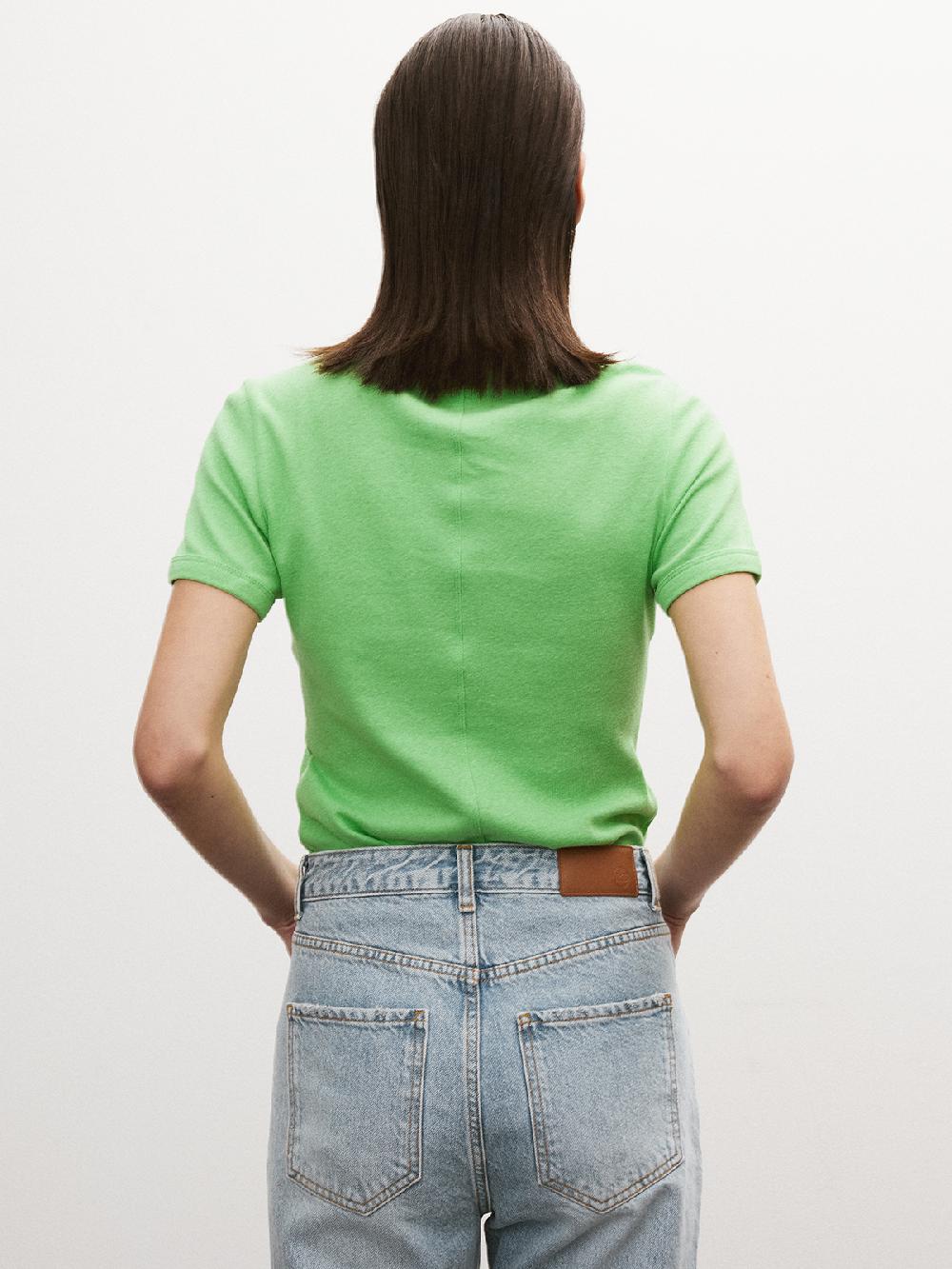 Recto SHEER JERSEY FITTED T-SHIRT (WATERMELON GREEN)