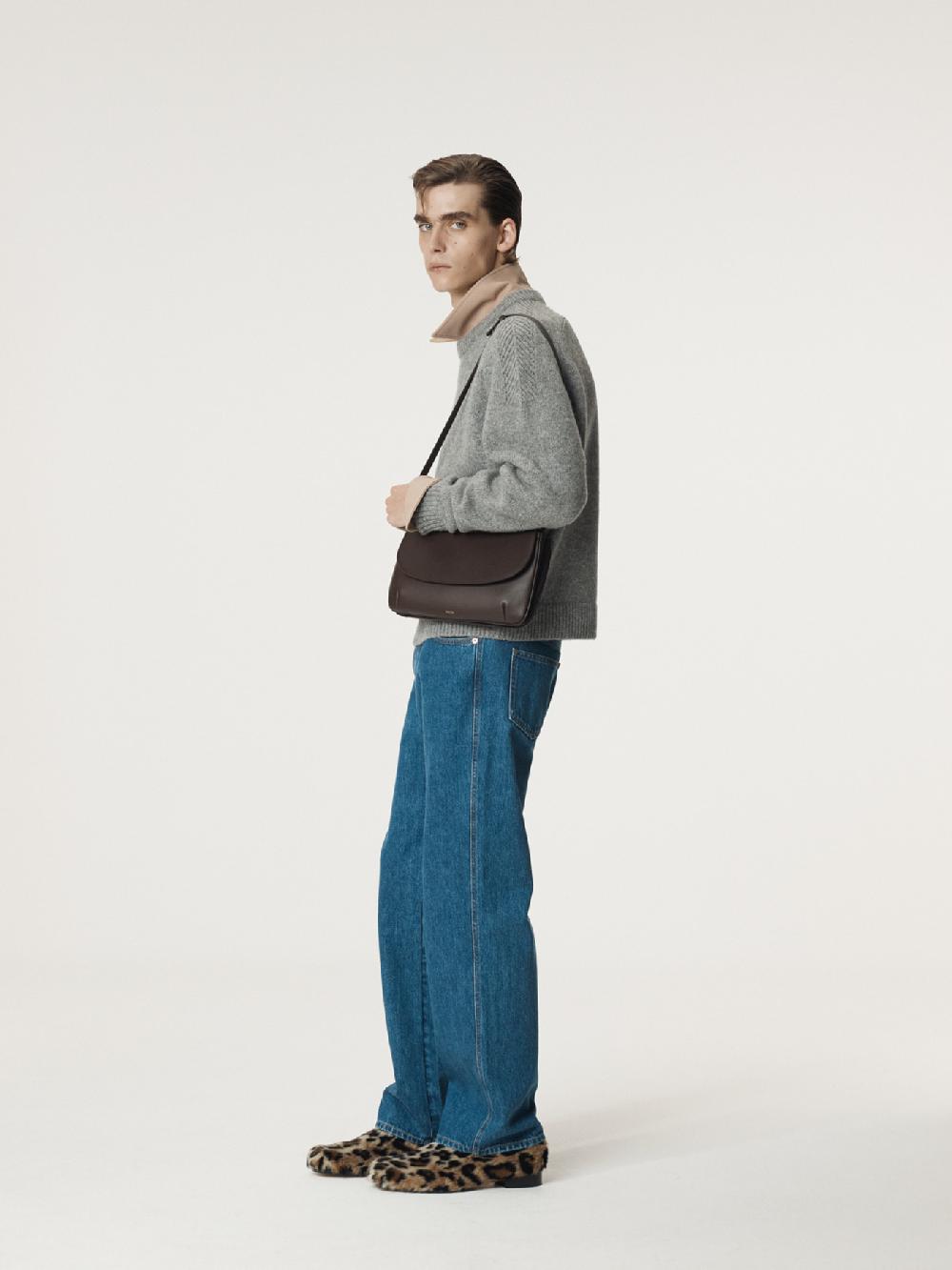 Recto SHETLAND WOOL KNIT TOP (MELANGE GREY)